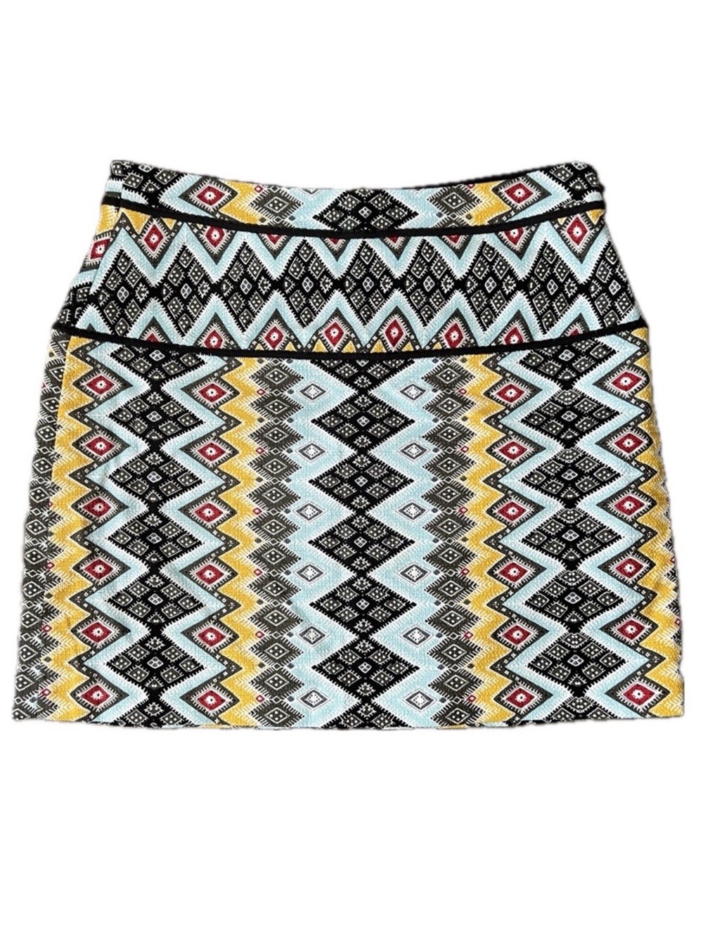 Ann Taylor LOFT Tribal Aztec Print Mini Skirt